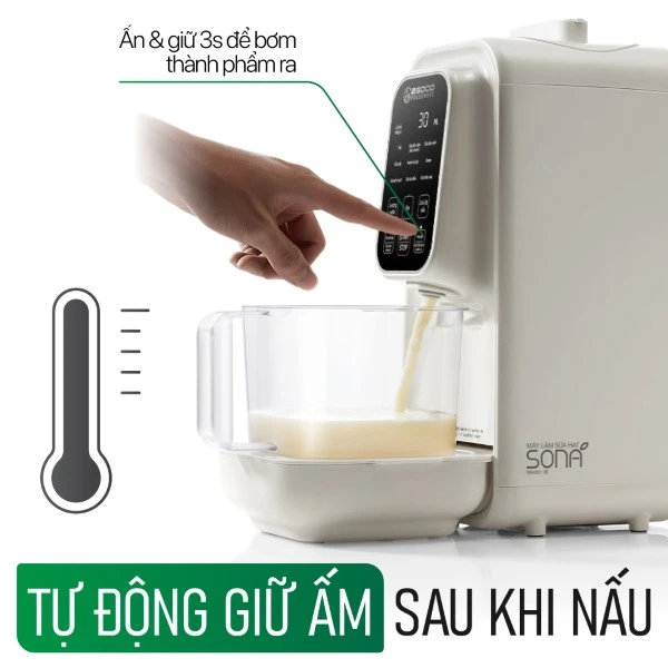 Máy Xay Sữa Hạt Tự Động Rảnh Tay 100% 2GOOD SONA I8 (1,2 Lít)&nbsp;